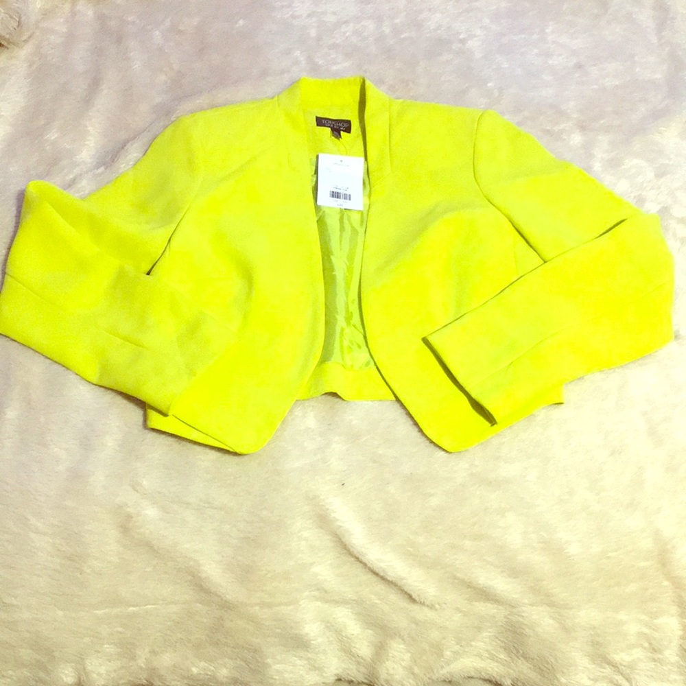 Top Shop Open, Cropped Yellow Blazer